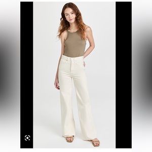 Veronica Beard Taylor Wide Leg High Rise 28. Button Fly